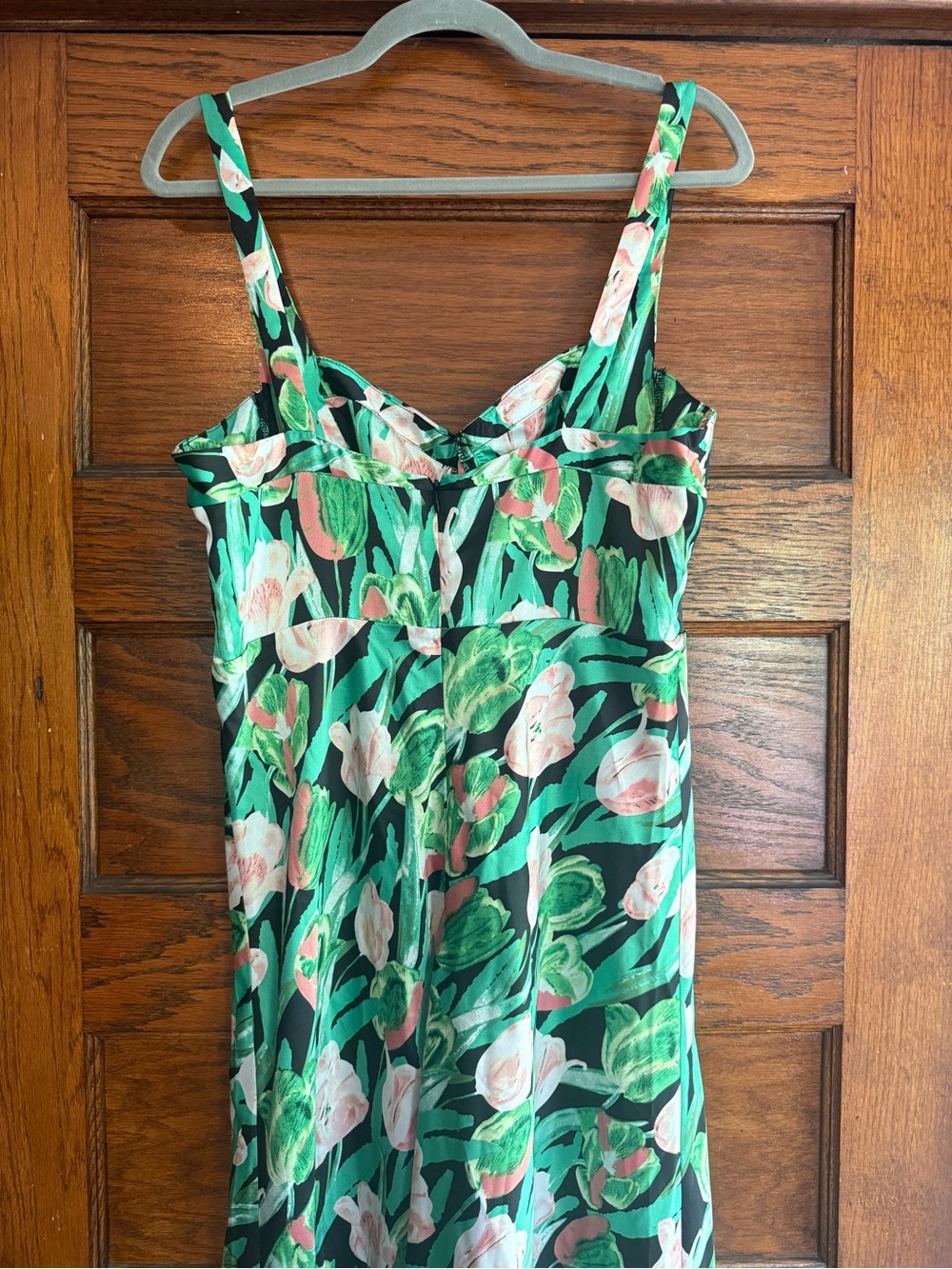 NWT ASTR Floral Corset Dress Satin Long Midi Length Wedding Guest Summer US L - Picture 8 of 15